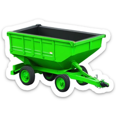 Medium duty dump trailer neon green sticker