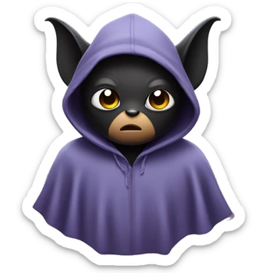 Bat wearing a hoodie sticker