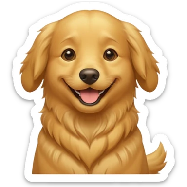I want an emoji of a goldenretriever who is very happy sticker