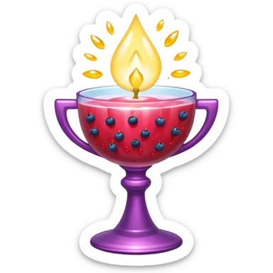 berry chalice overflowing with light nectar sticker