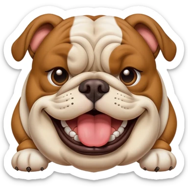 Bulldog wink  sticker