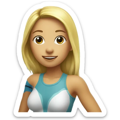 Surf; un girl  sticker