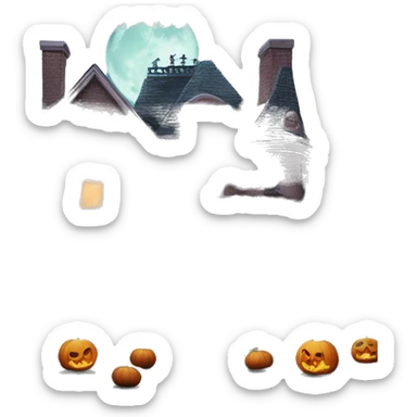 Barbie’s very old run-down frightening dangerous ghost-ridden haunted dream mansion nightmare scenario full harvest moon  sticker