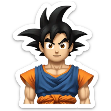 San Goku disfrazado de pezcado sticker