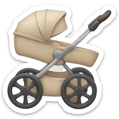 Beige Stroller sticker