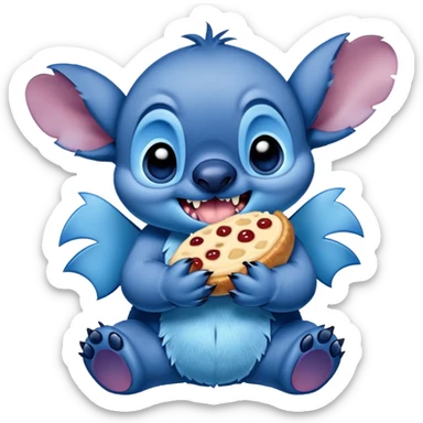 Stitch eating stitch sticker