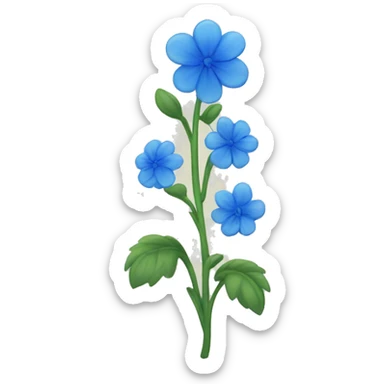 Blue flowers sticker