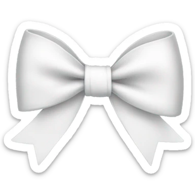 White bow sticker