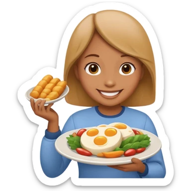 Labubu with food  sticker