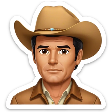 james garner maverick cowboy sticker