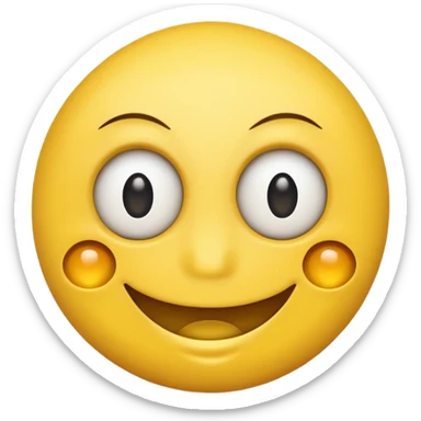 emoji that is the same as a regular smiley face but add another eye just like the other two in the middle of the other two sticker