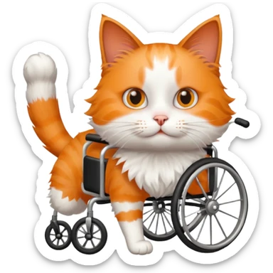 cat wheelchair sticker