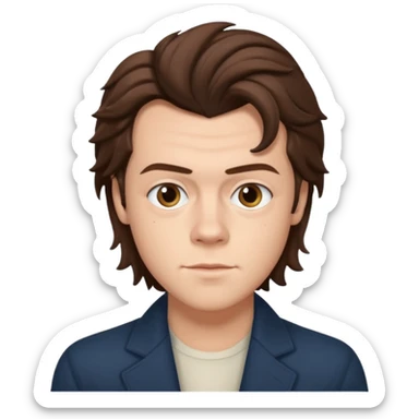 une joli personne qui ressemble a harry styles, avec beaucoup de details sticker