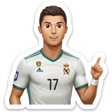 Cristiano Ronaldo football player celebrating a goal sticker