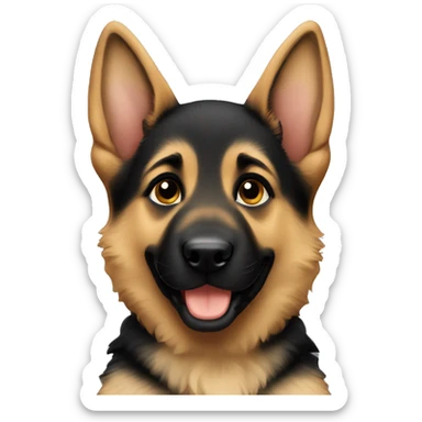 German shepherd puppy sticker