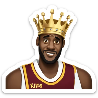 LeBron king drool sticker
