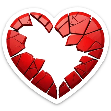 broken heart sticker