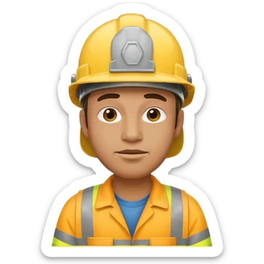 garbage man with yellowhelmet sticker