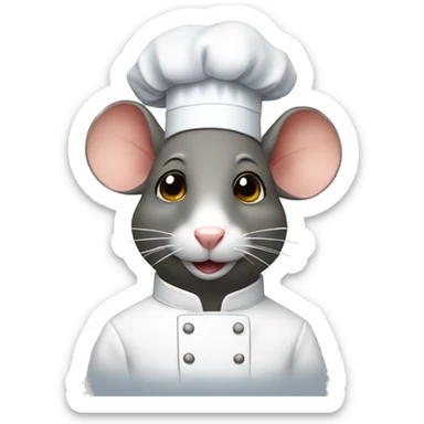 Rat with chef hat sticker