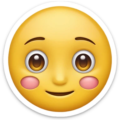 Yellow emoji whit a side Eye  sticker