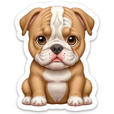 English bulldog puppy sticker
