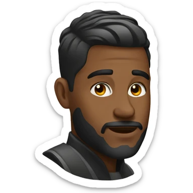 Low taper haircut on man sticker