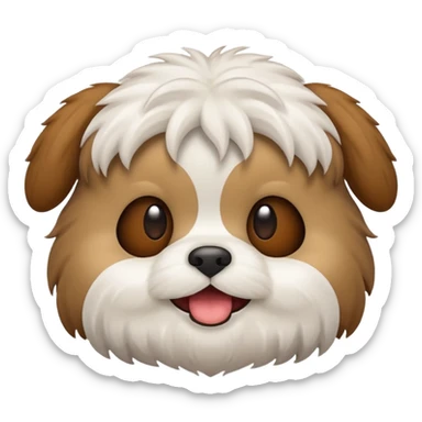 Crie emoji dog shitzu sticker
