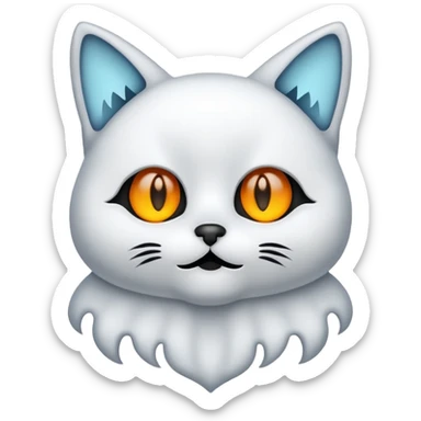 ghost looking like a cat sticker