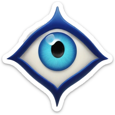 evil eye inside a heart sticker