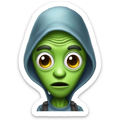 idiot alien sticker