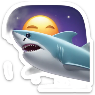 psychic observation shark sticker