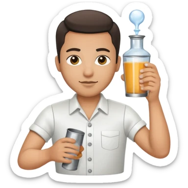 bartender using a Tin-on-Tin shaker sticker