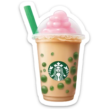 Bubble tea starbucks sticker