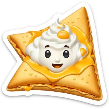 one single triangle nachos without face sticker