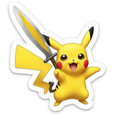 Pikachu-épée sticker
