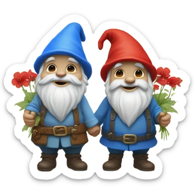 Gnomes in love sticker