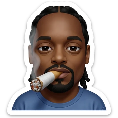 snoop dogg smoking big joint sticker