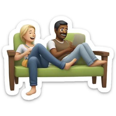parents relaxing sticker