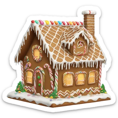 Gingerbread house with a lot of details sticker