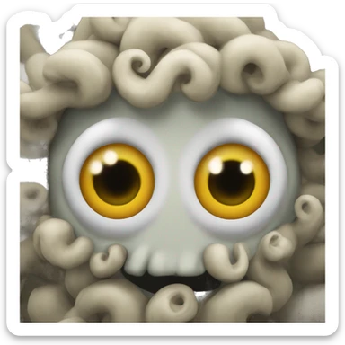 Ancient one with circular face and a one big eye with a lot of tentacles end with small eye sticker