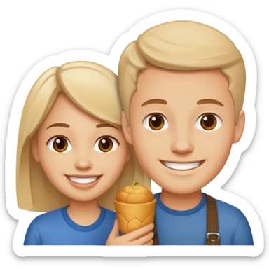 i want two person nicke eatche athore sticker