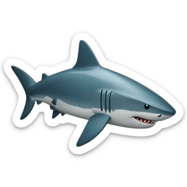 Shark exclamation point sticker