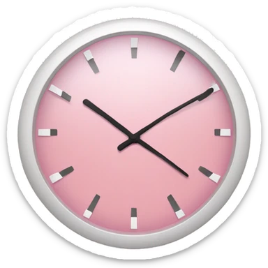 light pink clock  sticker