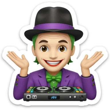 Emoji saying dj joker animation sticker