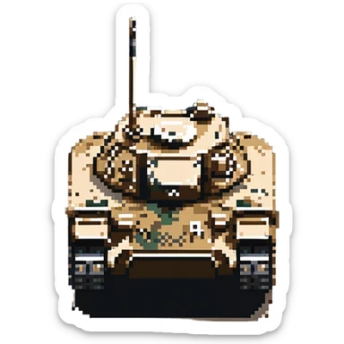 military tank in desert camouflage sticker