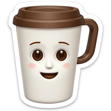 takeaway coffee cup without face  sticker