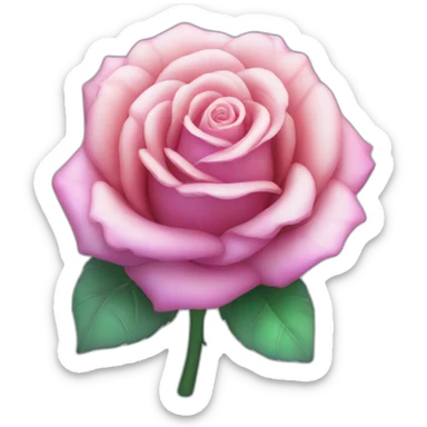 Holographic rose sticker