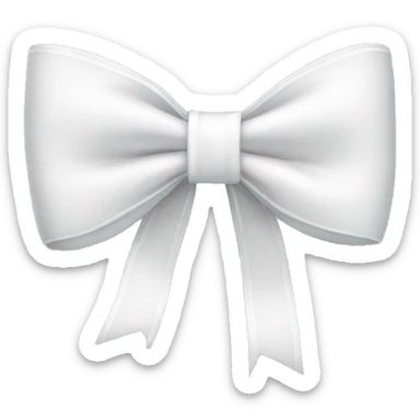 white bow sticker
