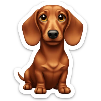 A red-haired dachshund sticker