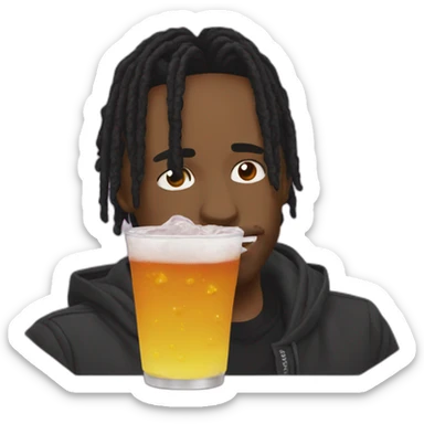 Travis Scott drink lean sticker